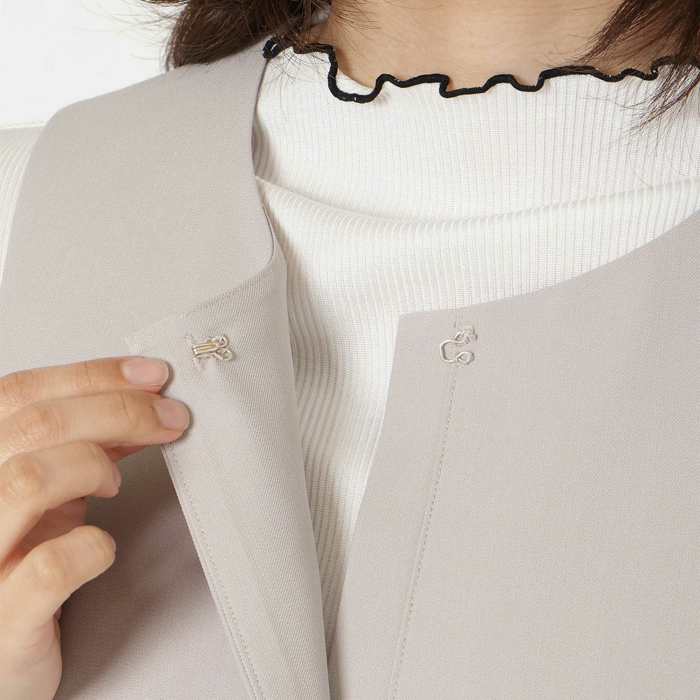 【セットアップ対応】【イージーケア】ストレッチツイルジレ17