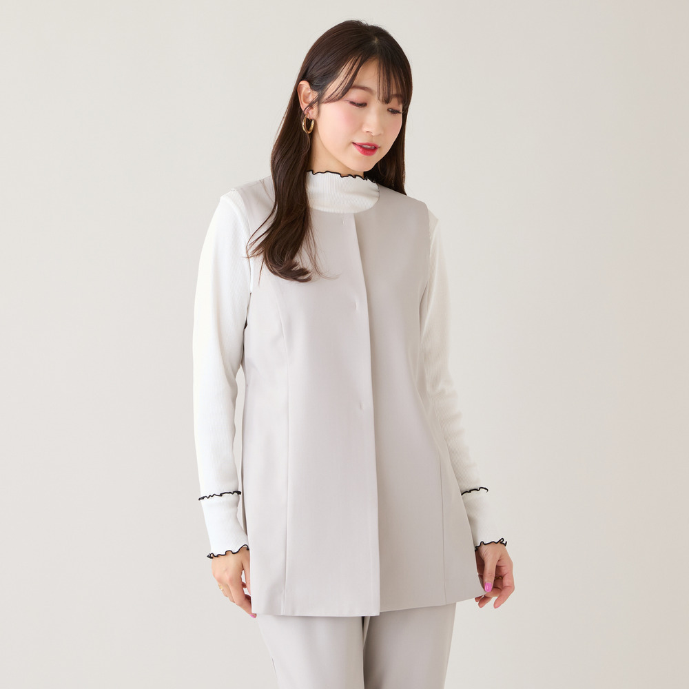 【セットアップ対応】【イージーケア】ストレッチツイルジレ2