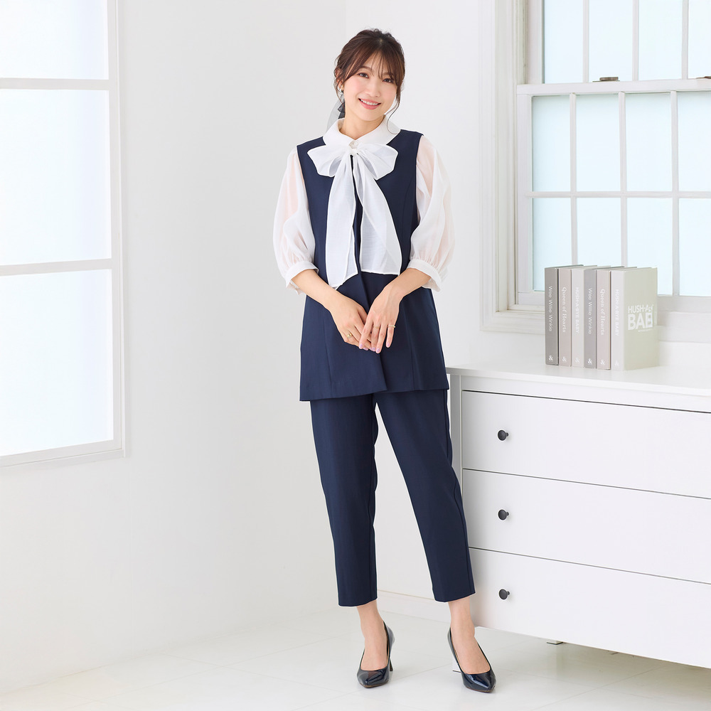 【セットアップ対応】【イージーケア】ストレッチツイルジレ6