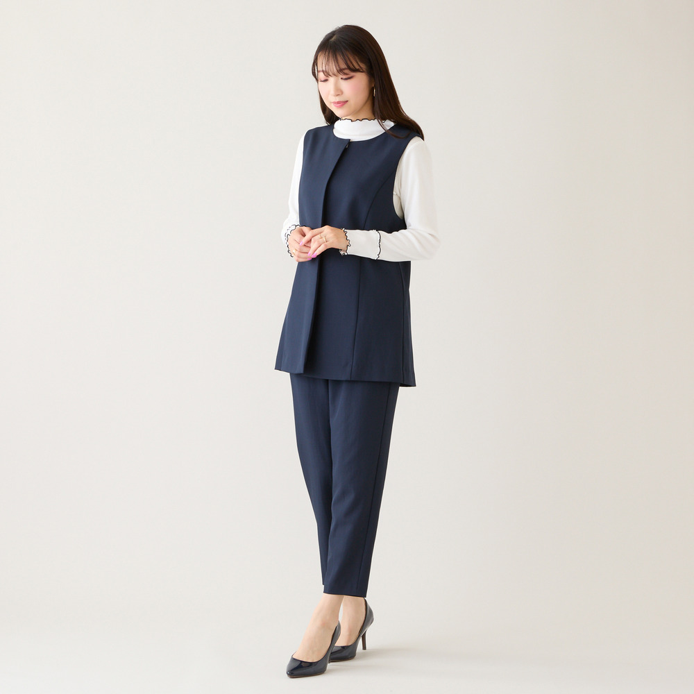 【セットアップ対応】【イージーケア】ストレッチツイルジレ8