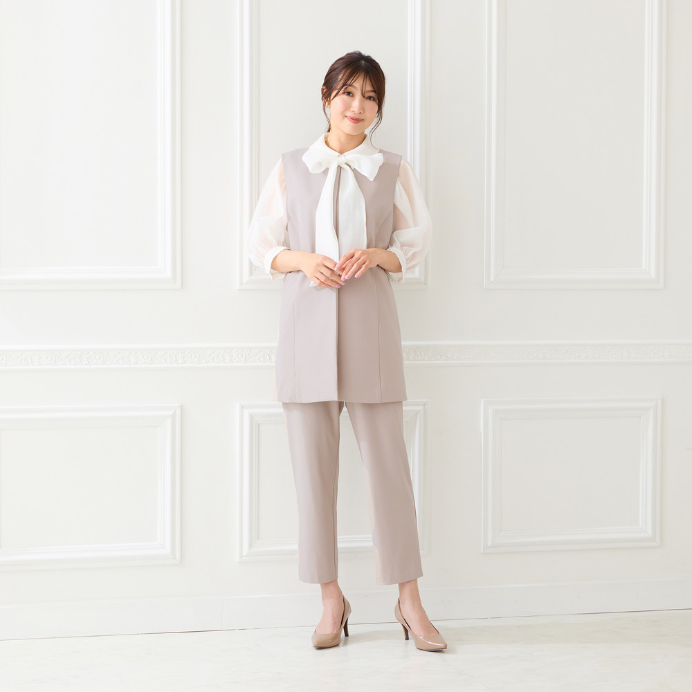 【セットアップ対応】【イージーケア】ストレッチツイルジレ1