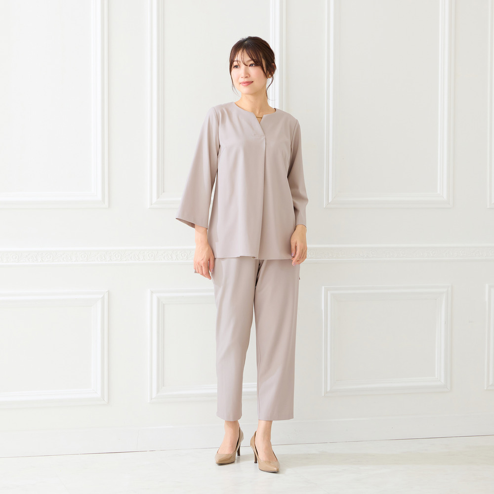 【セットアップ対応】【イージーケア】ストレッチツイルブラウス3