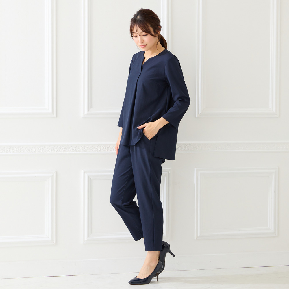 【セットアップ対応】【イージーケア】ストレッチツイルブラウス4