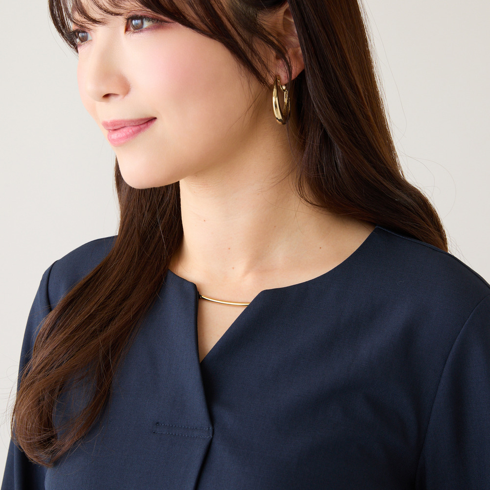 【セットアップ対応】【イージーケア】ストレッチツイルブラウス8