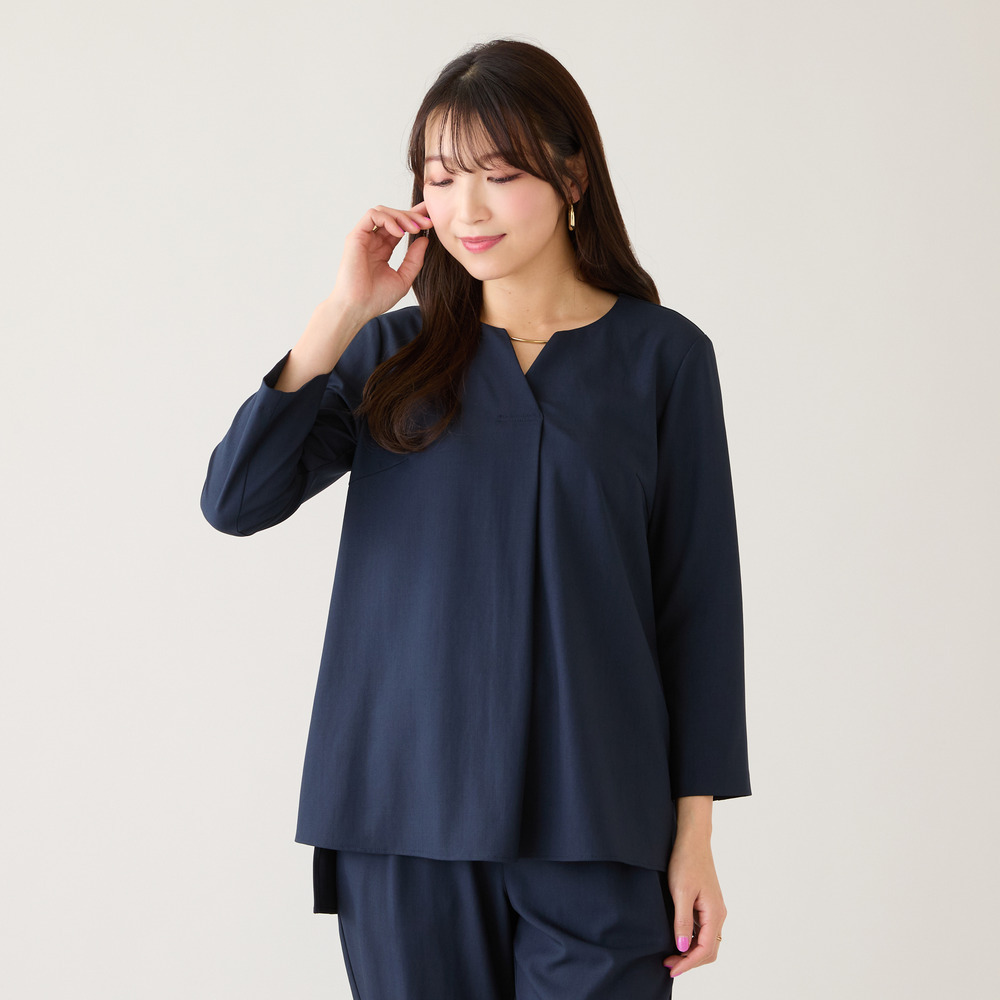 【セットアップ対応】【イージーケア】ストレッチツイルブラウス9