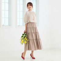 ダブルフリルティアードスカート