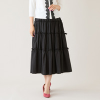 ダブルフリルティアードスカート