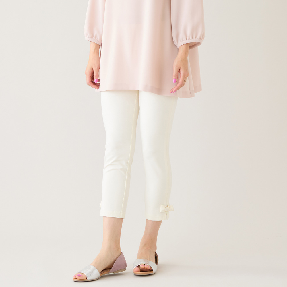 【定番人気】【伸縮性◎】裾サイドリボンレギンスパンツ3