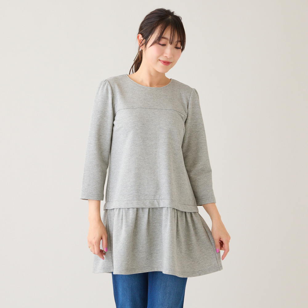 リボンディテールスウェットチュニック