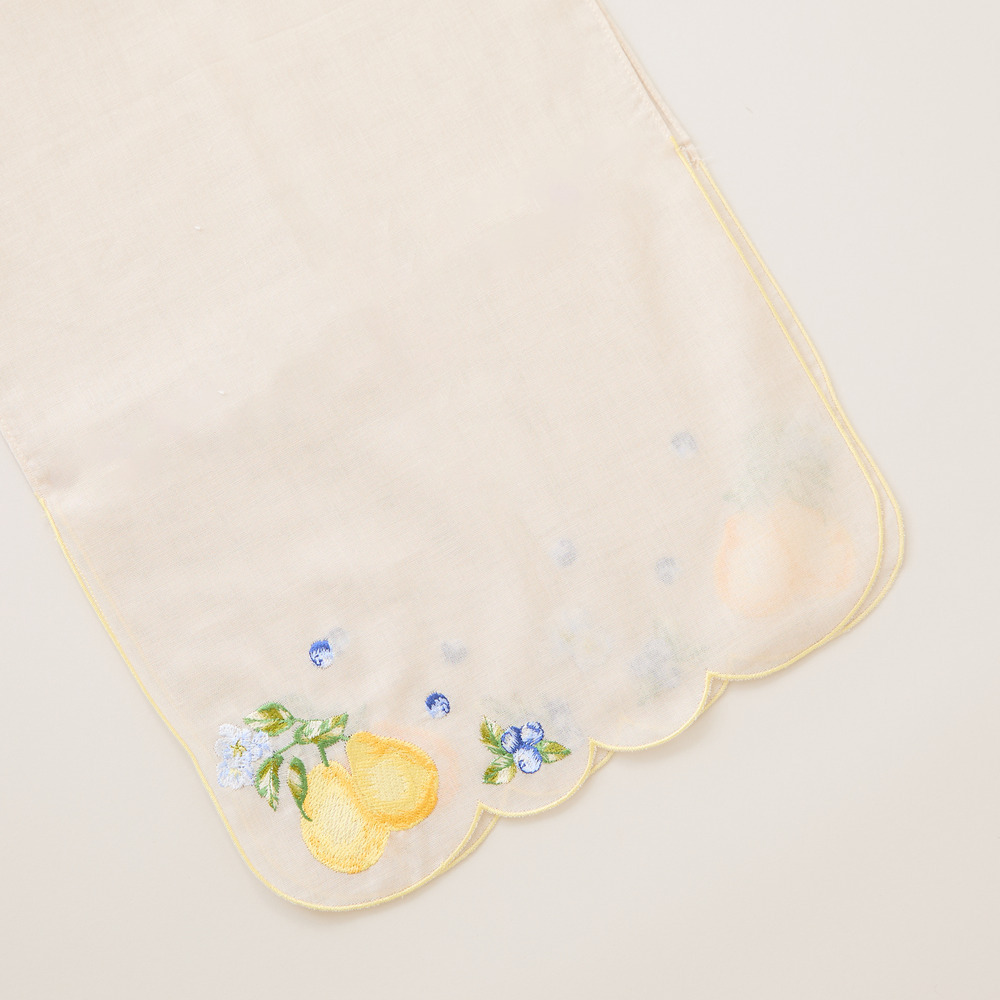 フルーツ柄スカラップ刺繍ストール2