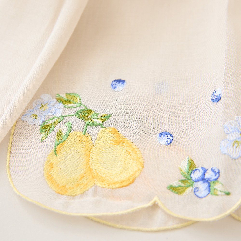 フルーツ柄スカラップ刺繍ストール3