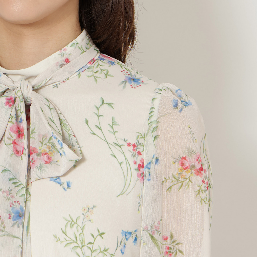 ボタニカルプリントリボンタイチュニック11