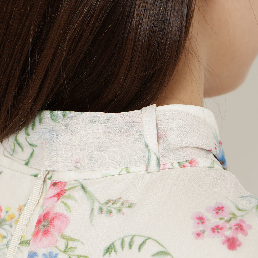 ボタニカルプリントリボンタイチュニック13