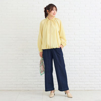 【伸縮性◎】ワイドストレートライトデニムパンツ