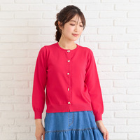 ファッションアイコンボタンニットカーディガン