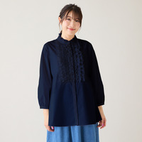 【接触冷感/UVカット】フリルブラウス