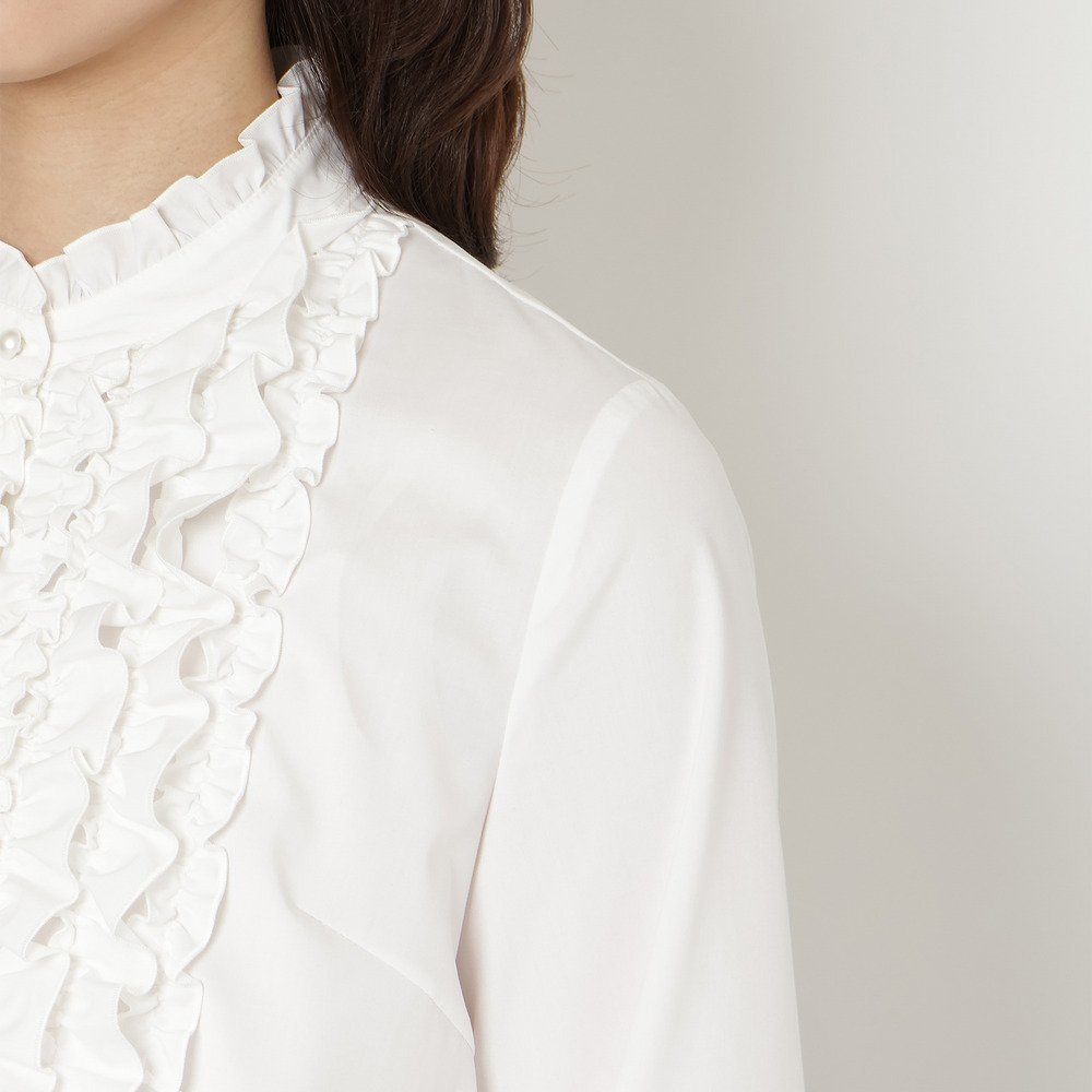 【接触冷感/UVカット】フリルブラウス10