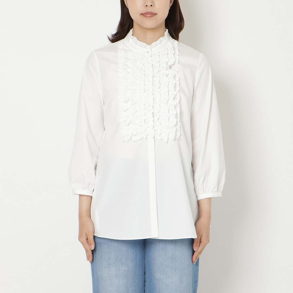 【接触冷感/UVカット】フリルブラウス6