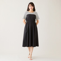 ビスチェドッキングドロストワンピース