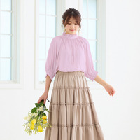 フリルバンドカラーブラウス