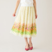 【セットアップ対応】フラワーガーデンオーガンジースカート