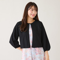 透かし編みニットジャカードカーディガン