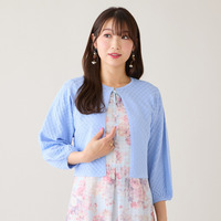 透かし編みニットジャカードカーディガン