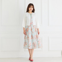 シアーチェックレースアップワンピース