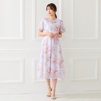 シアーチェックレースアップワンピース