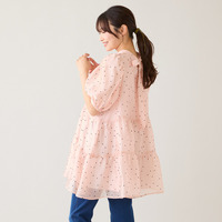 バックリボンハートフロッキーチュニック