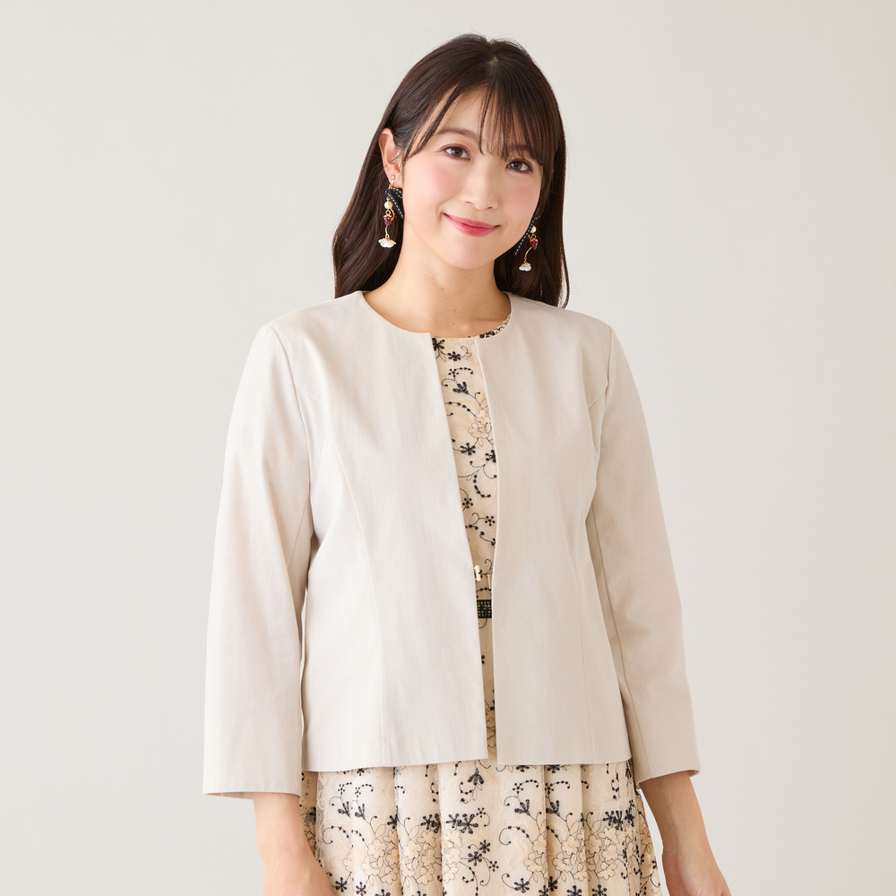 【接触冷感/吸水速乾】ノーカラージャケット