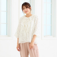 ハートドットフリルブラウス