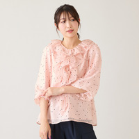 ハートドットフリルブラウス