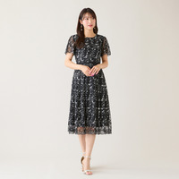 チュール刺繍ワンピース