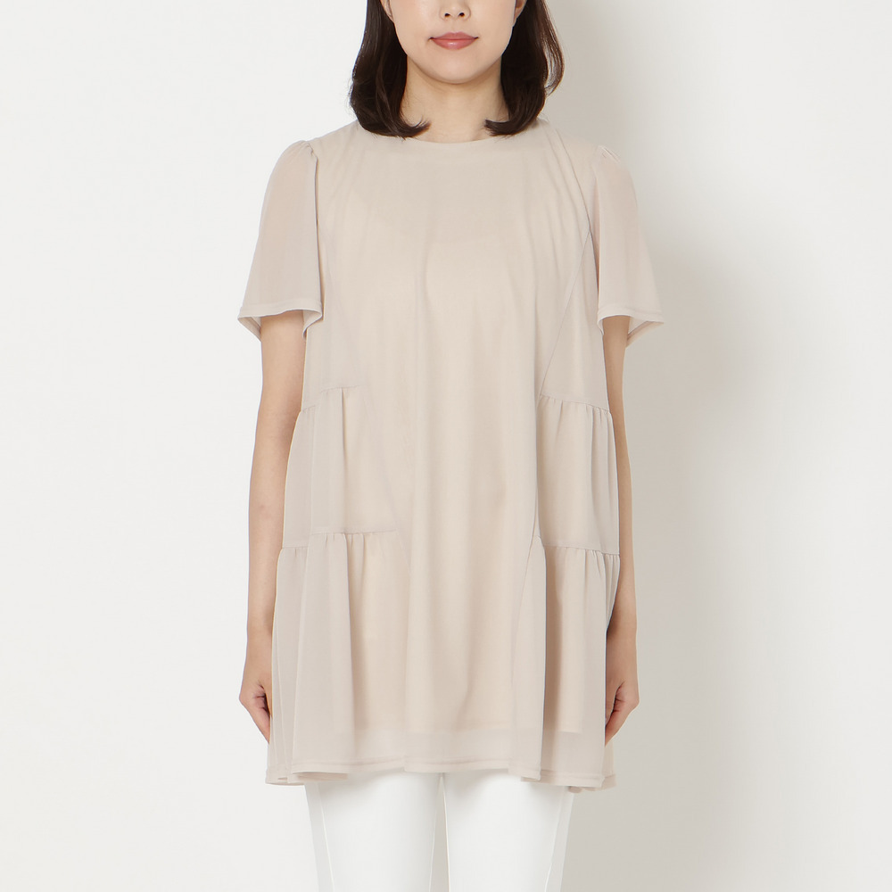 【セットアップ対応】サイドティアード切替シアーチュニック7