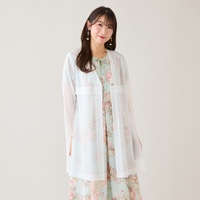 【セットアップ対応】シアーロングカーディガン