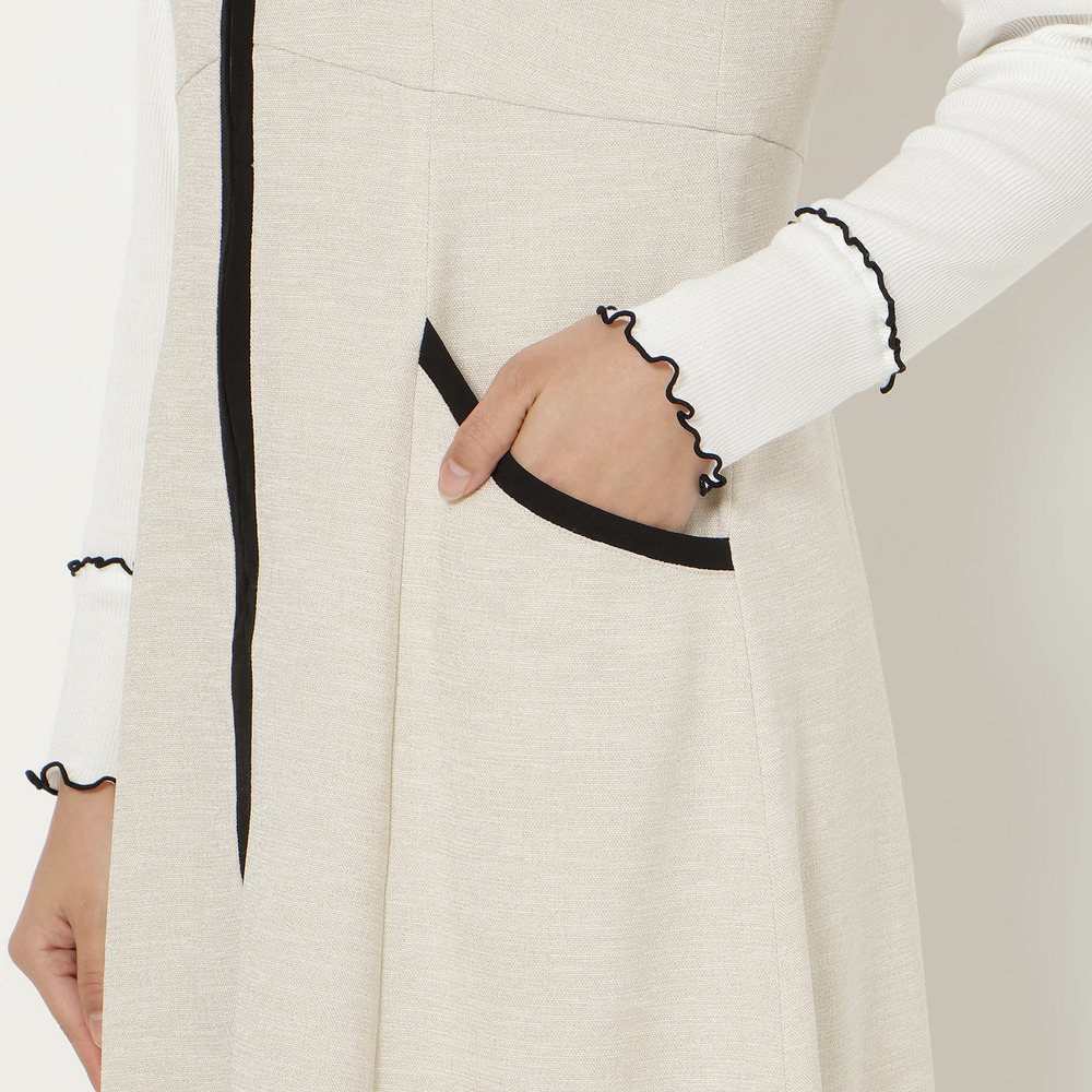 【接触冷感/UVカット/防シワ】リネンライクジャンパースカート14