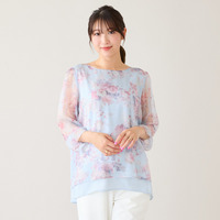 【大人気デザイン】バックリボンレイヤード風ブラウス