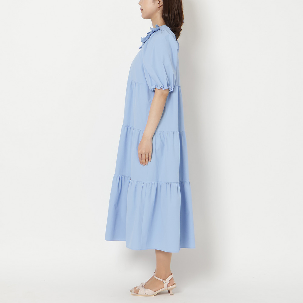 【接触冷感/UVカット/遮熱】ティアードマキシワンピース10