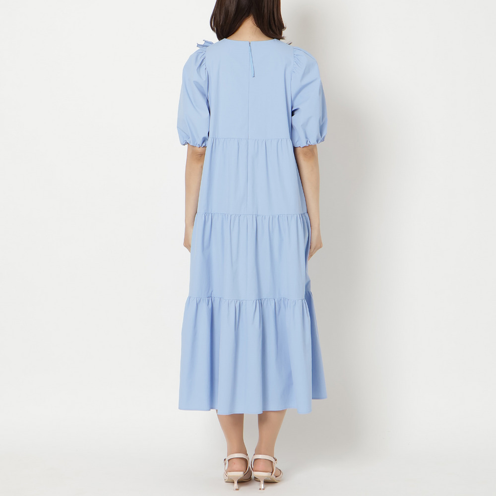 【接触冷感/UVカット/遮熱】ティアードマキシワンピース11