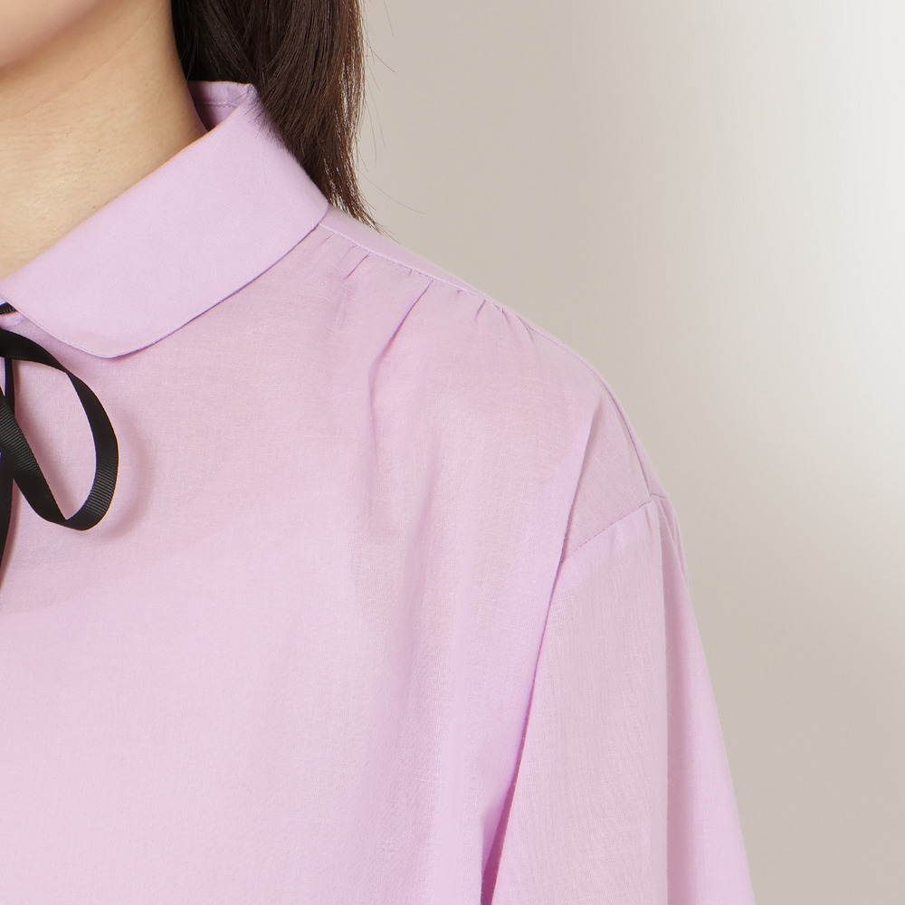 【綿100%】レース切替ブラウス13