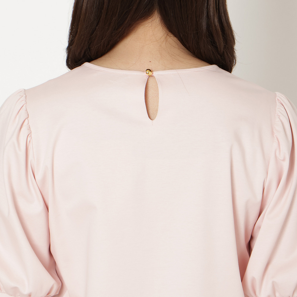 【大人気シリーズ】【接触冷感/綿100%】ドットチュールフラワーカットソー15