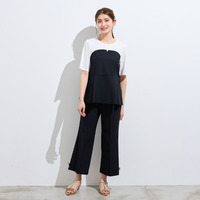 【UVカット/イージーケア/接触冷感】ペプラムビスチェカットソー