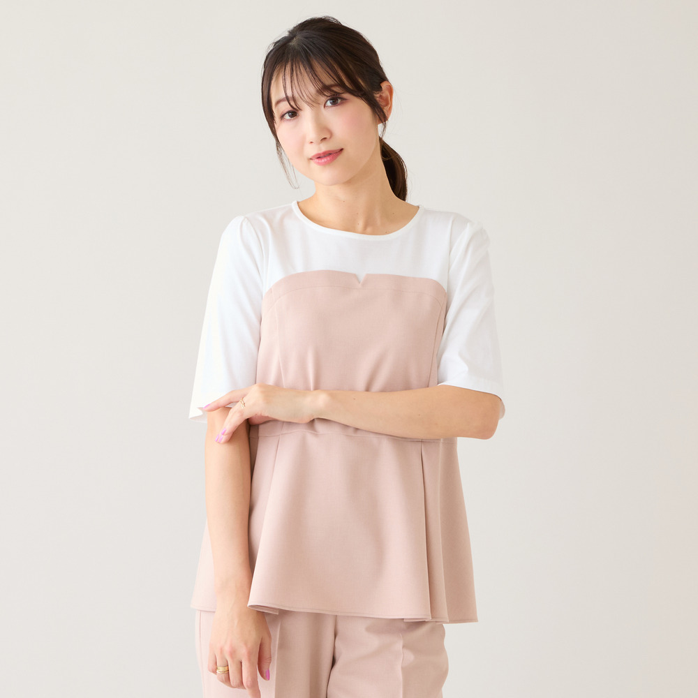 【UVカット/イージーケア/接触冷感】ペプラムビスチェカットソー7