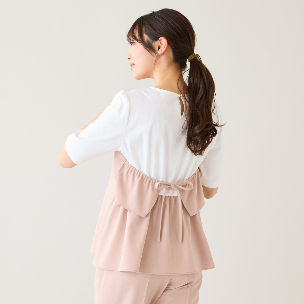 【UVカット/イージーケア/接触冷感】ペプラムビスチェカットソー8