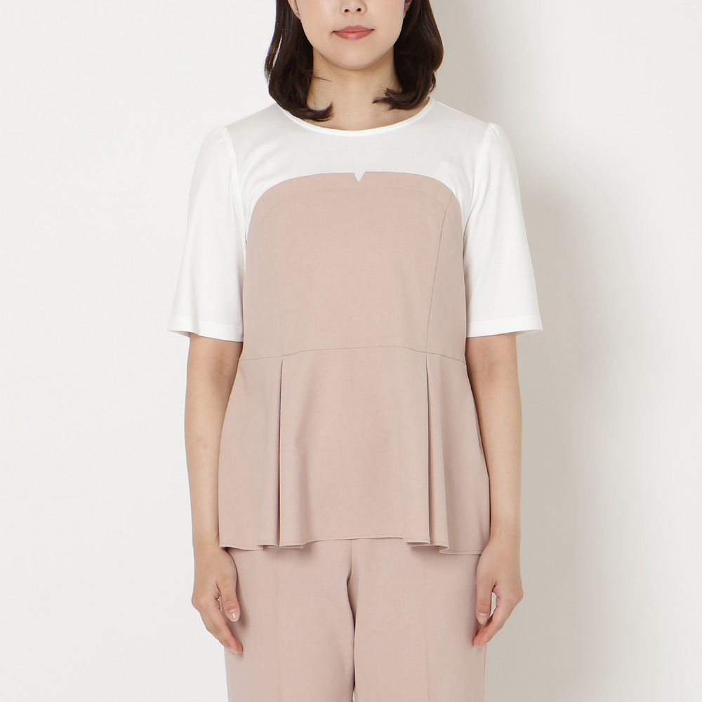 【UVカット/イージーケア/接触冷感】ペプラムビスチェカットソー9