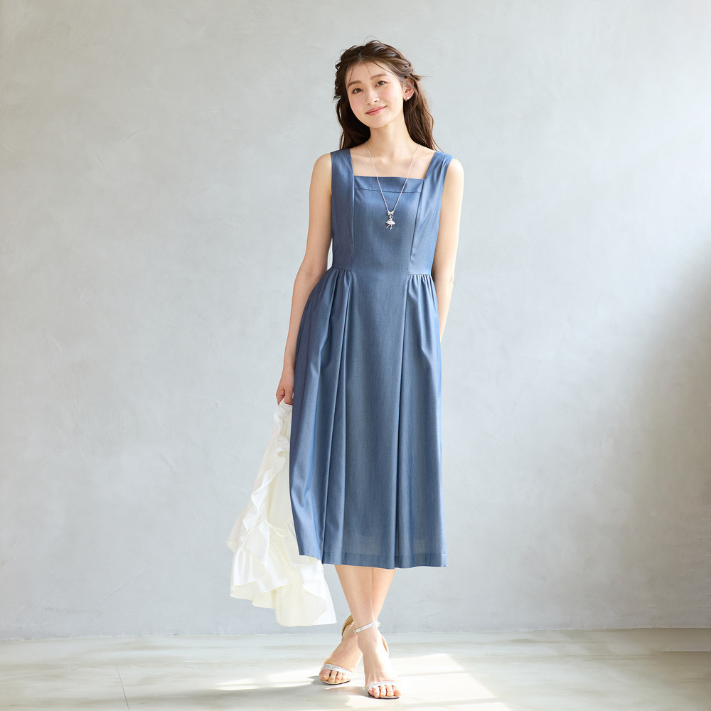 【接触冷感】バックシャーリングジャンパースカート