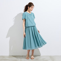 【セットアップ対応】フレアプリーツスカート