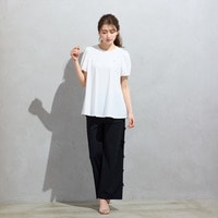 【M-StyleLuxeコラボ】クールトリコットフレアカットソー