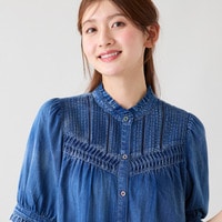 2.5オンスデニム軽やかブラウス